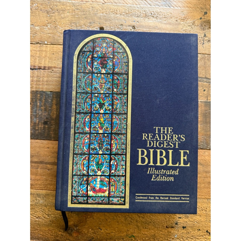 Readers Digest Bible Illustrated Edition Condensed RSV Hardcover 1995 Blue